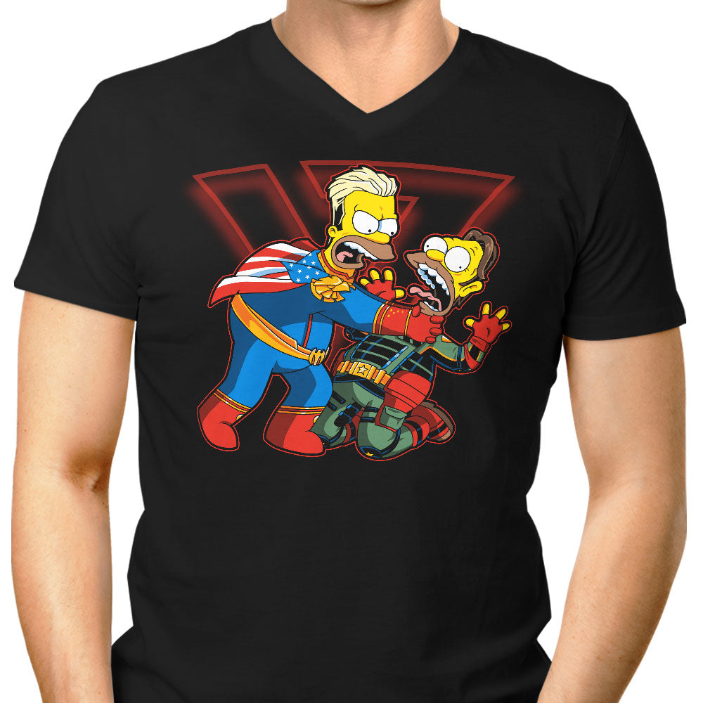 I Am God You Little Men's V-Neck - Adult & Kids T-Shirts, Sweatshirts & Hoodies apparel design preview 1