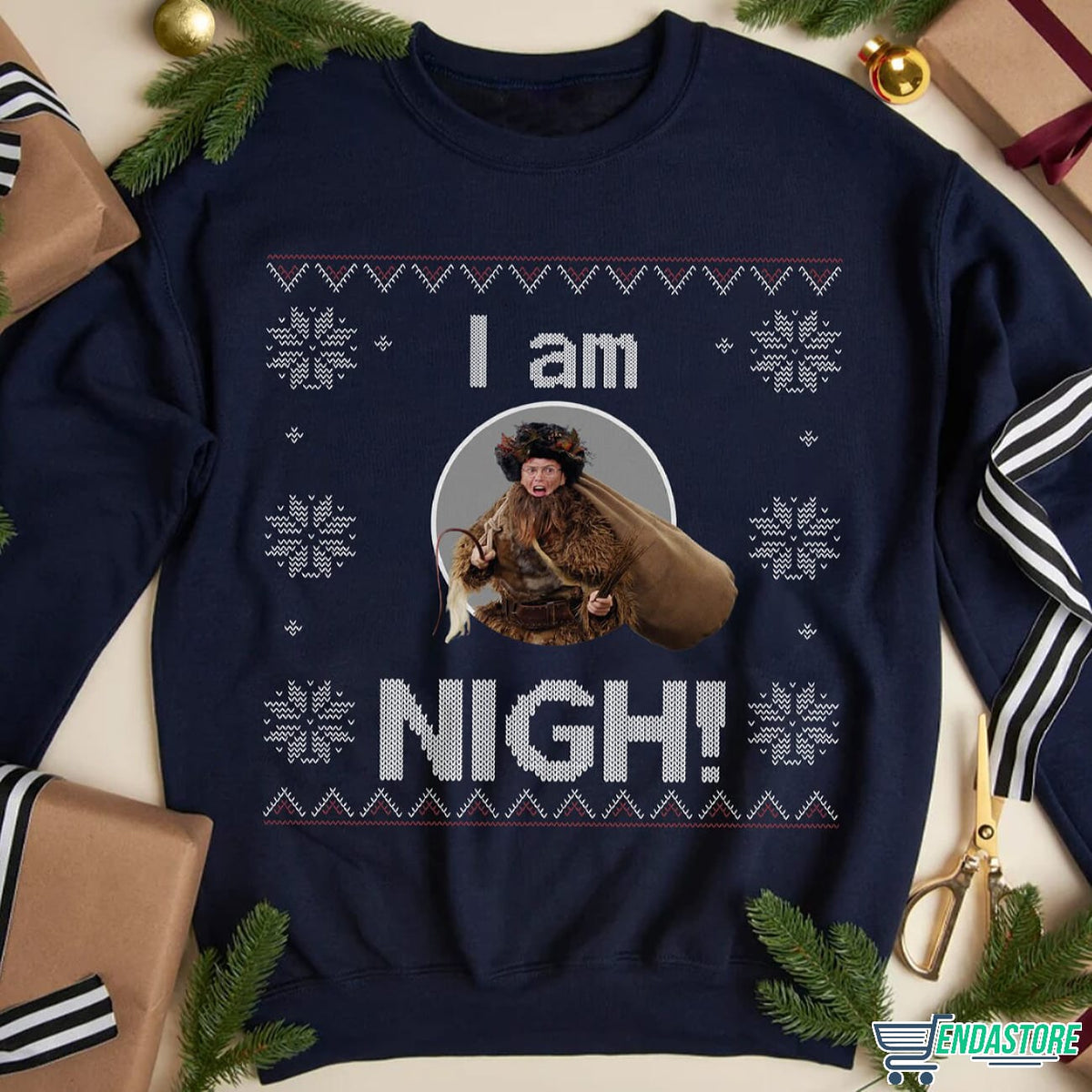 I Am Nigh Dwight Belsnickel Christmas Sweater product image