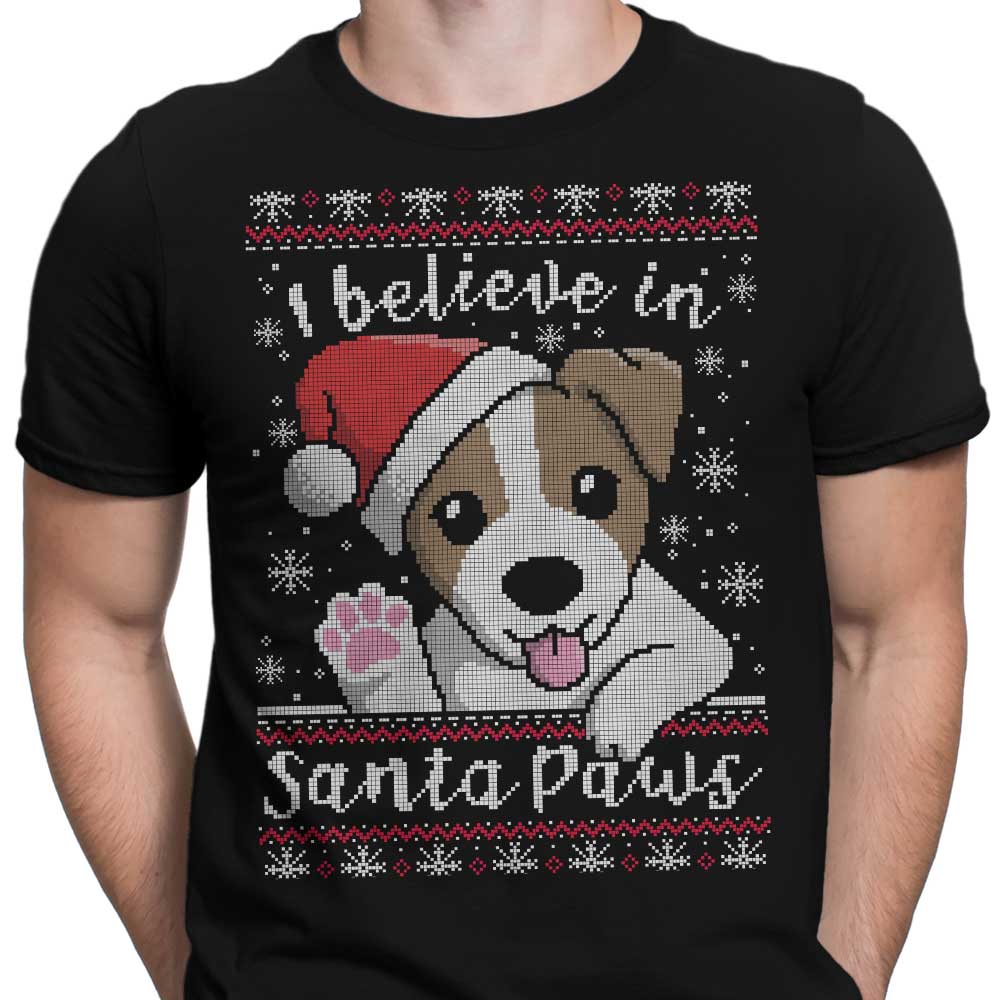 I Believe in Santa Paws Men's Apparel - Adult & Kids T-Shirts, Sweatshirts & Hoodies apparel design preview 2