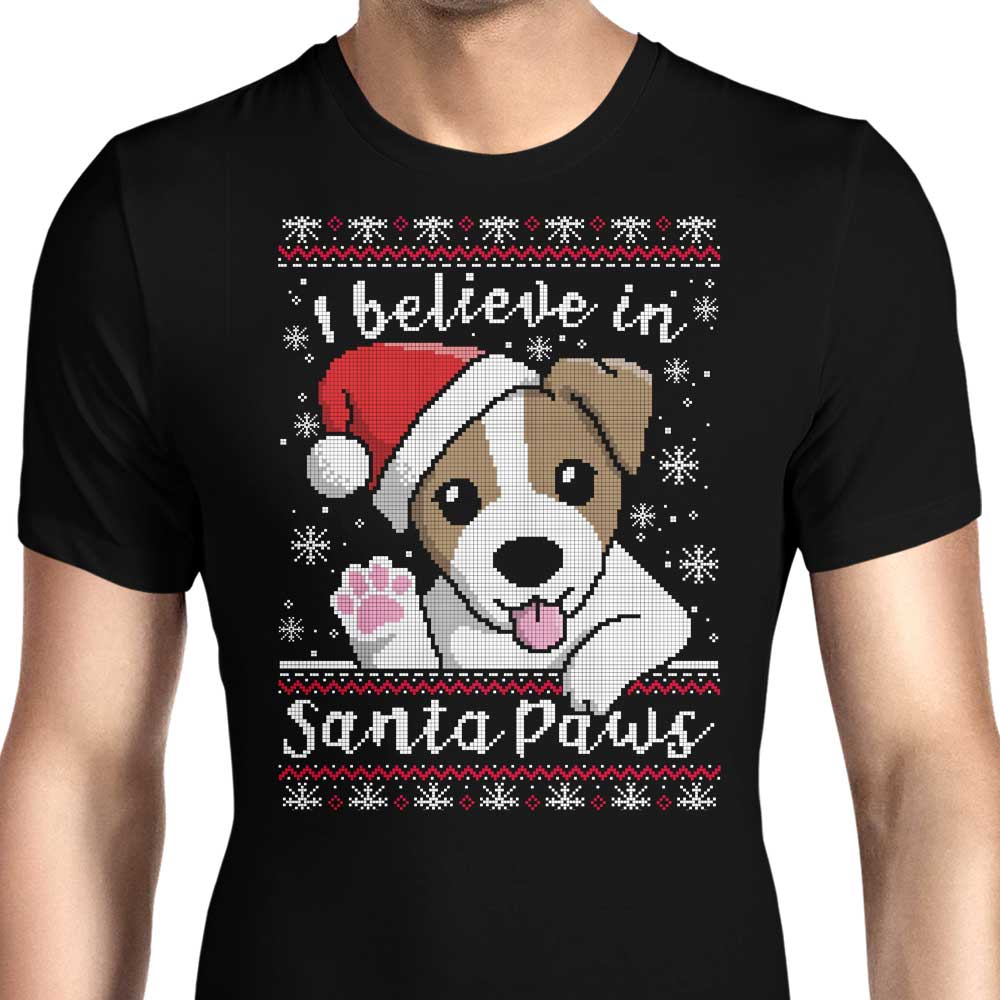 I Believe in Santa Paws Men's Apparel - Adult & Kids T-Shirts, Sweatshirts & Hoodies apparel design preview 1