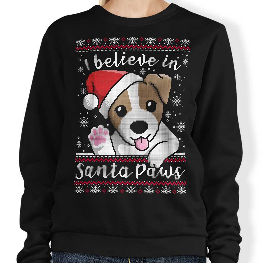 I Believe in Santa Paws - Adult & Kids T-Shirts, Sweatshirts & Hoodies apparel design preview 1