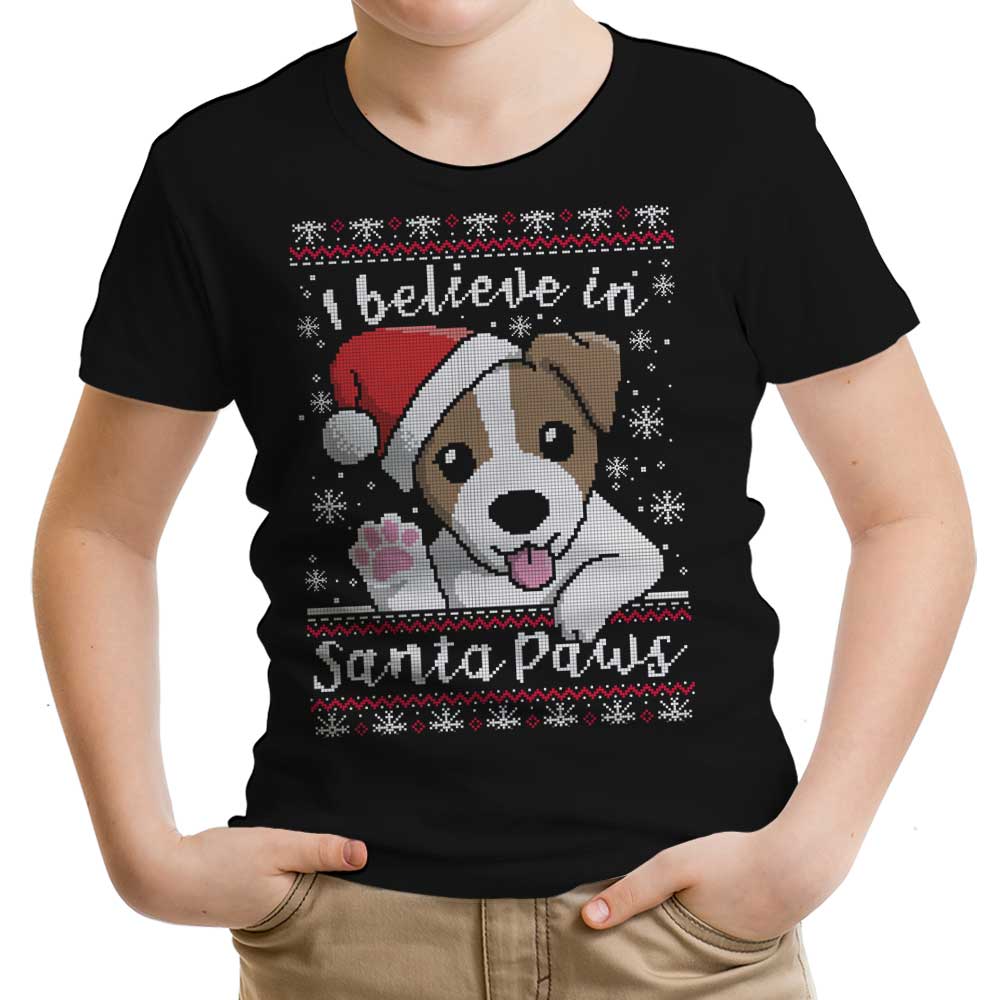 I Believe in Santa Paws Youth Apparel - Adult & Kids T-Shirts, Sweatshirts & Hoodies apparel design preview 1
