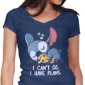 I Can't Go Women's V-Neck - Adult & Kids T-Shirts, Sweatshirts & Hoodies apparel design preview 1