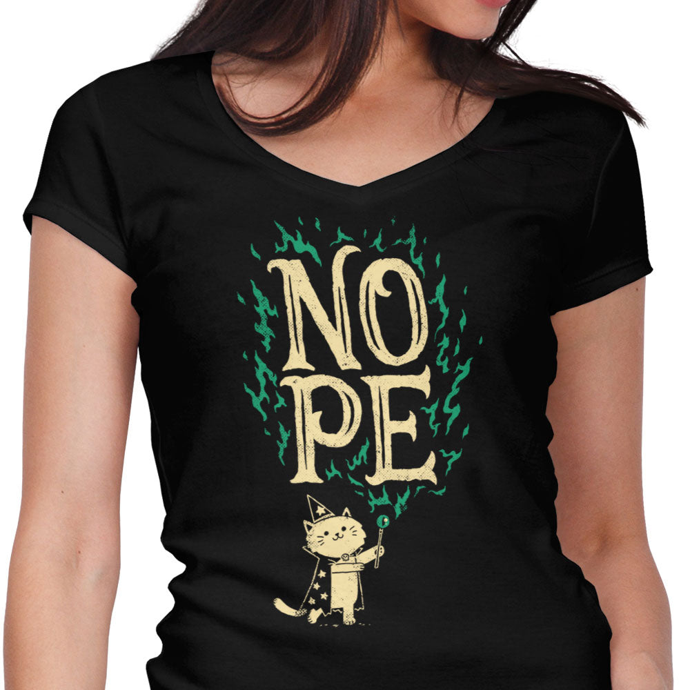 I Cast Nope Women's V-Neck - Adult & Kids T-Shirts, Sweatshirts & Hoodies apparel design preview 1