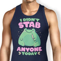 I Didn't Stab Anyone Tank Top - Adult & Kids T-Shirts, Sweatshirts & Hoodies apparel design preview 1