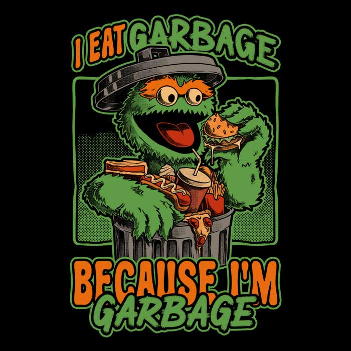 I Eat Garbage Youth Apparel - Adult & Kids T-Shirts, Sweatshirts & Hoodies apparel design preview 2