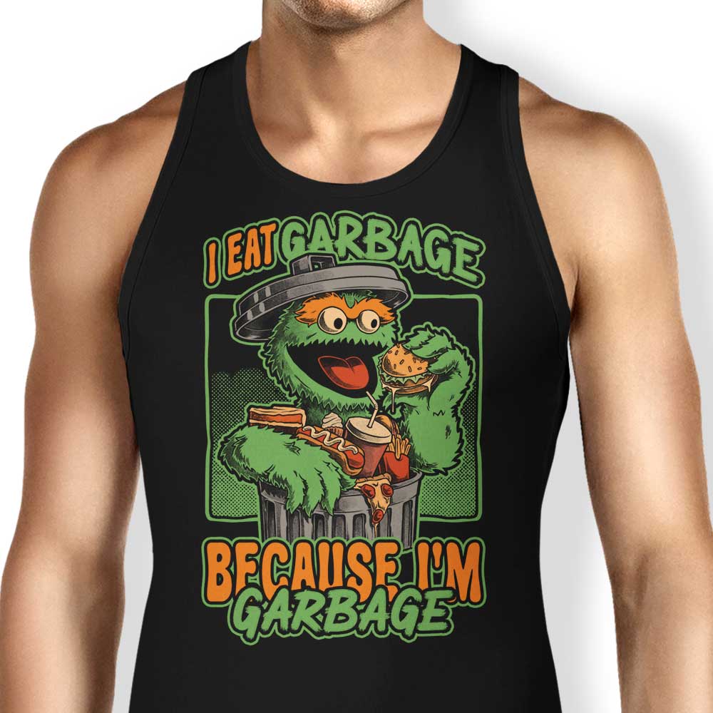 I Eat Garbage Tank Top - Adult & Kids T-Shirts, Sweatshirts & Hoodies apparel design preview 1