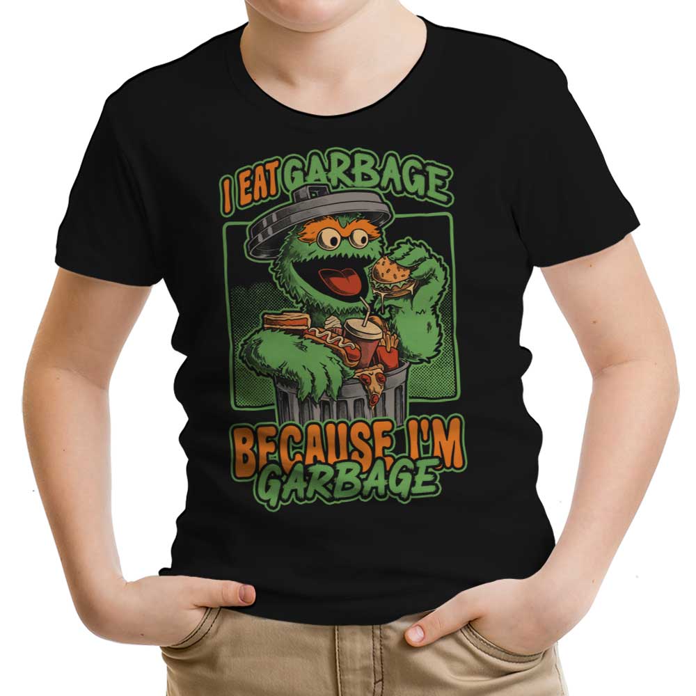 I Eat Garbage Youth Apparel - Adult & Kids T-Shirts, Sweatshirts & Hoodies apparel design preview 1