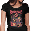 I Freaking Love Horror Movies Women's V-Neck - Adult & Kids T-Shirts, Sweatshirts & Hoodies apparel design preview 1