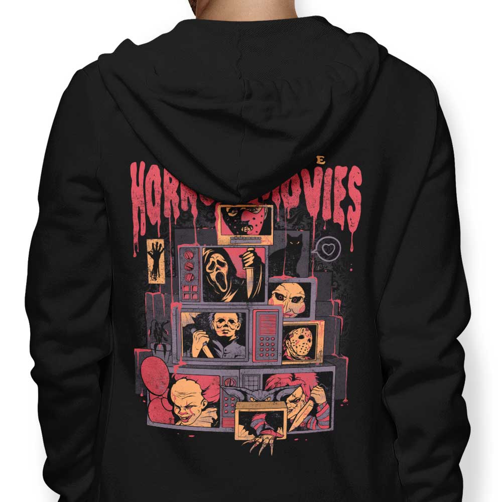 I Freaking Love Horror Movies - Adult & Kids T-Shirts, Sweatshirts & Hoodies apparel design preview 1