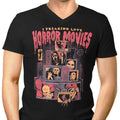 I Freaking Love Horror Movies Men's V-Neck - Adult & Kids T-Shirts, Sweatshirts & Hoodies apparel design preview 1