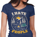 I Hate People Women's V-Neck - Adult & Kids T-Shirts, Sweatshirts & Hoodies apparel design preview 1