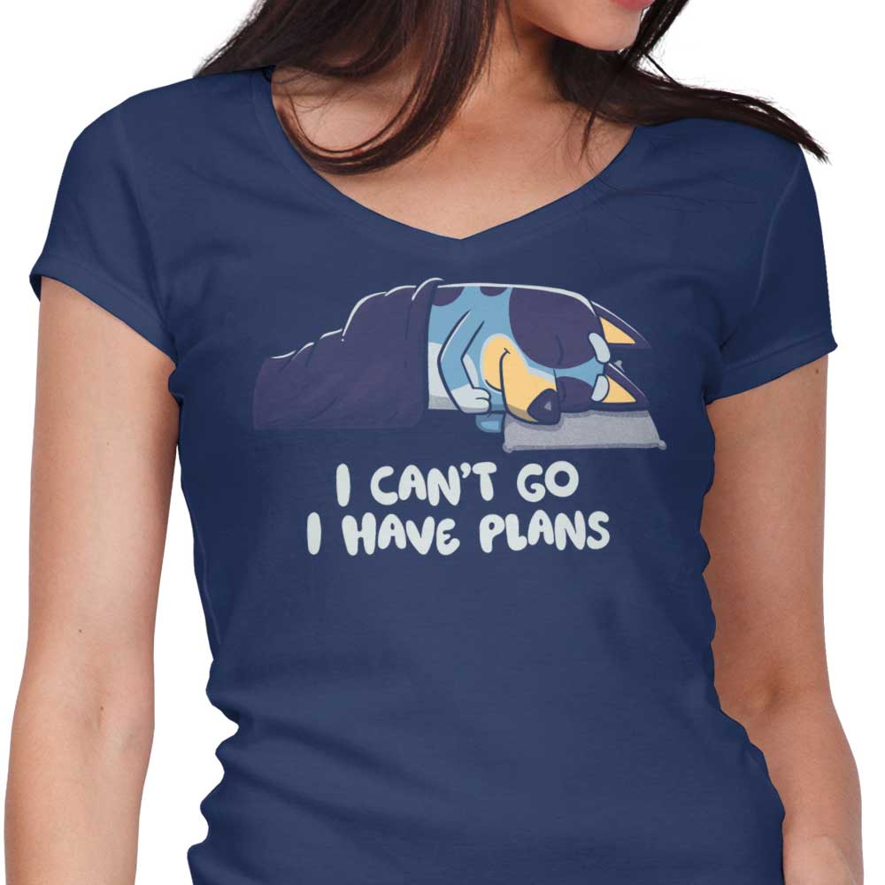I Have Plans Women's V-Neck - Adult & Kids T-Shirts, Sweatshirts & Hoodies apparel design preview 1