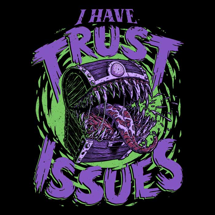 I Have Trust Issues Women's V-Neck - Adult & Kids T-Shirts, Sweatshirts & Hoodies apparel design preview 2