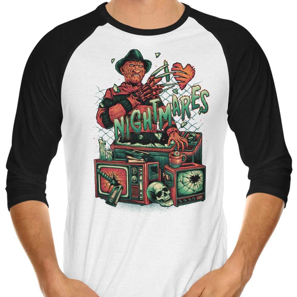 I Heart Nightmares 3/4 Sleeve Raglan - Adult & Kids T-Shirts, Sweatshirts & Hoodies apparel design preview 1
