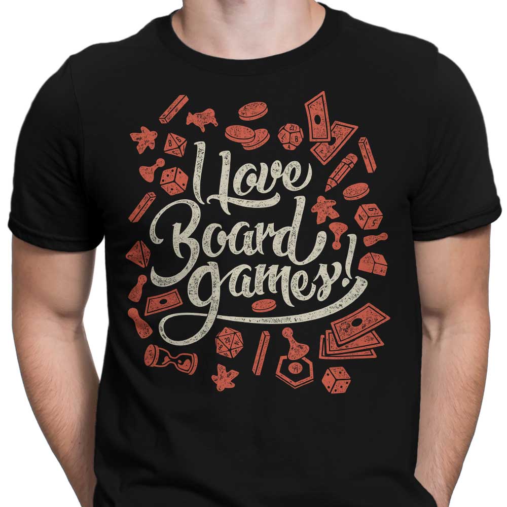 I Love Board Games Men's Apparel - Adult & Kids T-Shirts, Sweatshirts & Hoodies apparel design preview 2