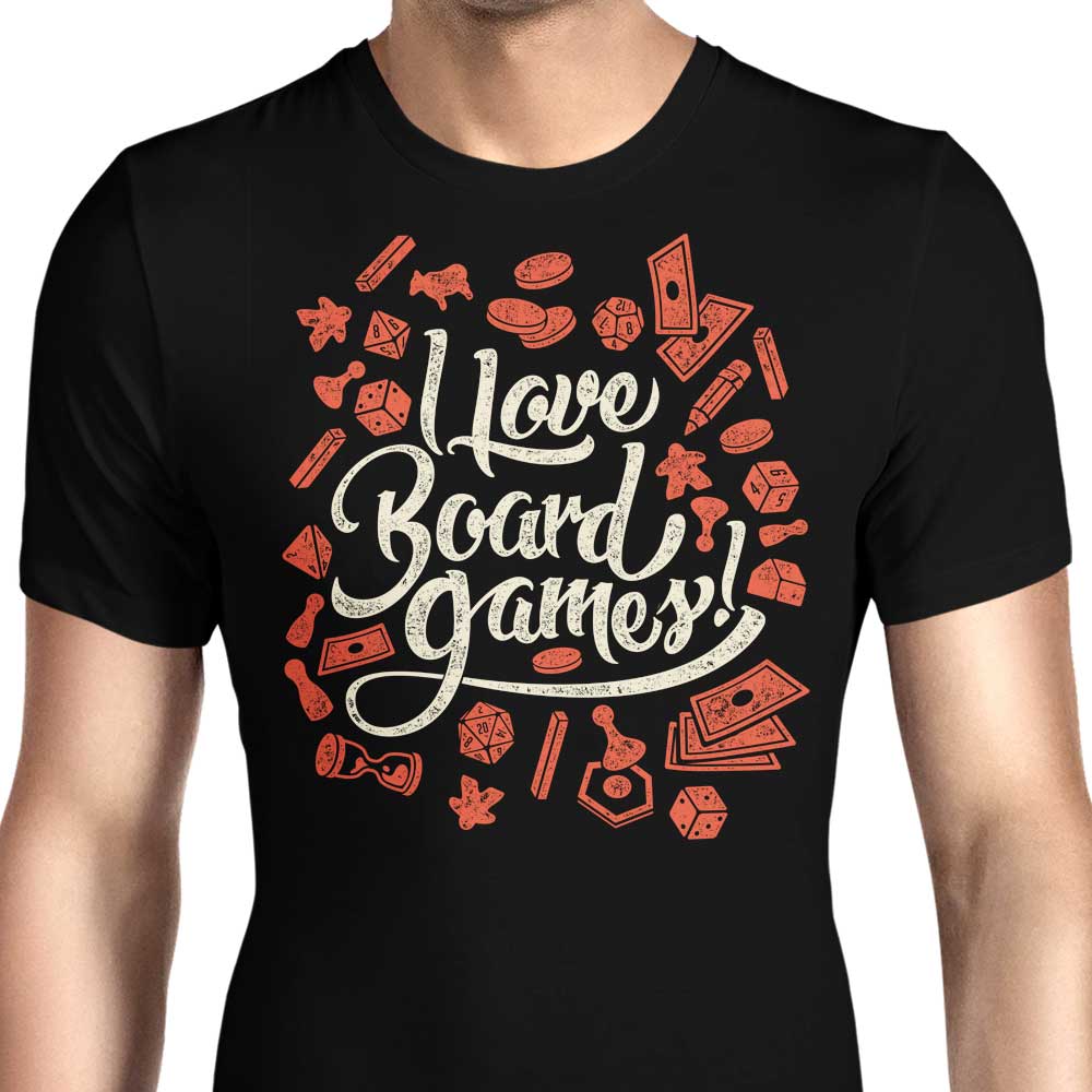 I Love Board Games Men's Apparel - Adult & Kids T-Shirts, Sweatshirts & Hoodies apparel design preview 1