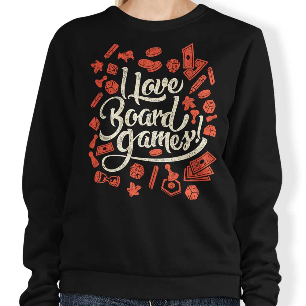 I Love Board Games - Adult & Kids T-Shirts, Sweatshirts & Hoodies apparel design preview 1