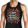 I Love Board Games Tank Top - Adult & Kids T-Shirts, Sweatshirts & Hoodies apparel design preview 1
