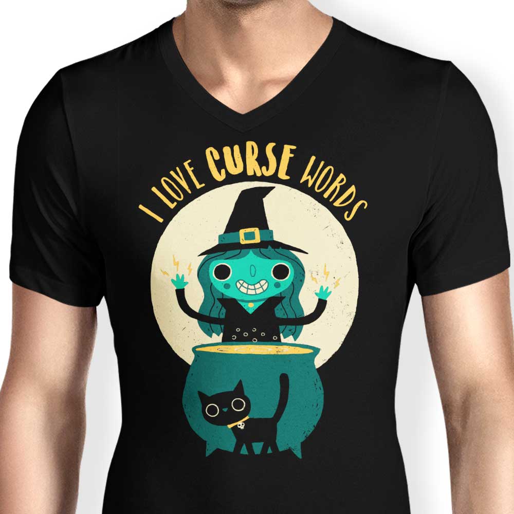 I Love Curse Words Men's V-Neck - Adult & Kids T-Shirts, Sweatshirts & Hoodies apparel design preview 2