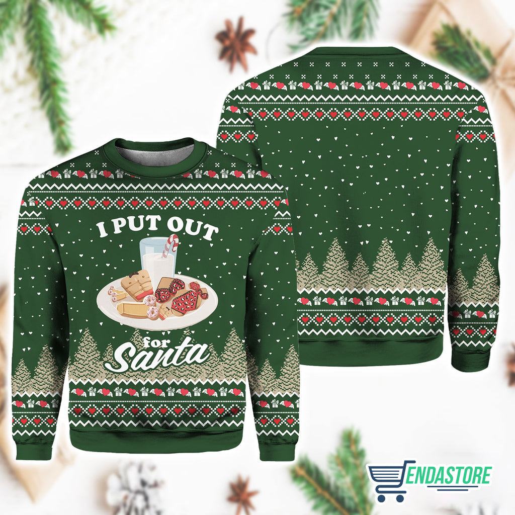 I Put Out For Santa Inappropriate Ugly Christmas Sweater product image