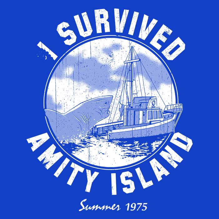 I Survived Amity Island Men's Apparel - Adult & Kids T-Shirts, Sweatshirts & Hoodies apparel design preview 2