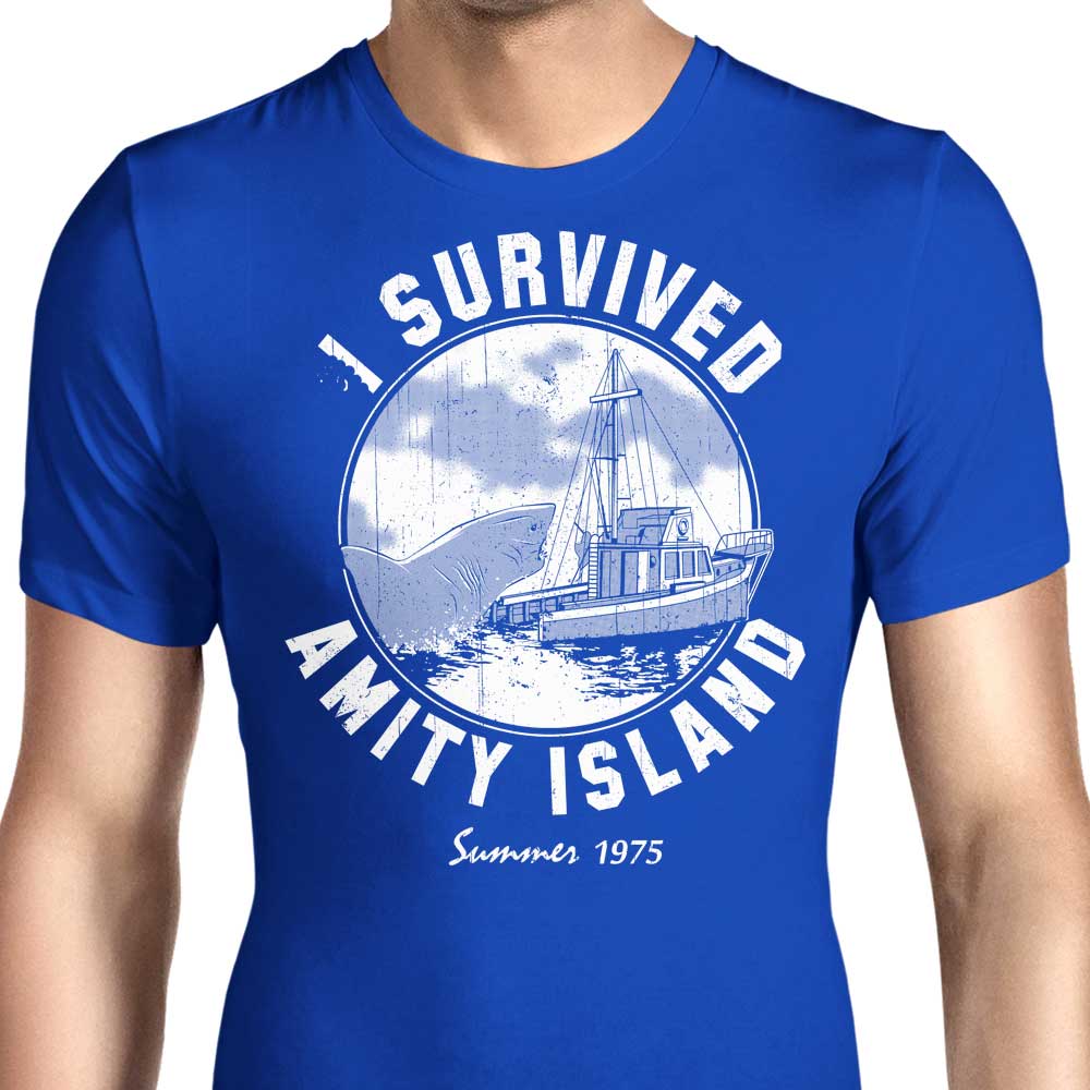 I Survived Amity Island Men's Apparel - Adult & Kids T-Shirts, Sweatshirts & Hoodies apparel design preview 1