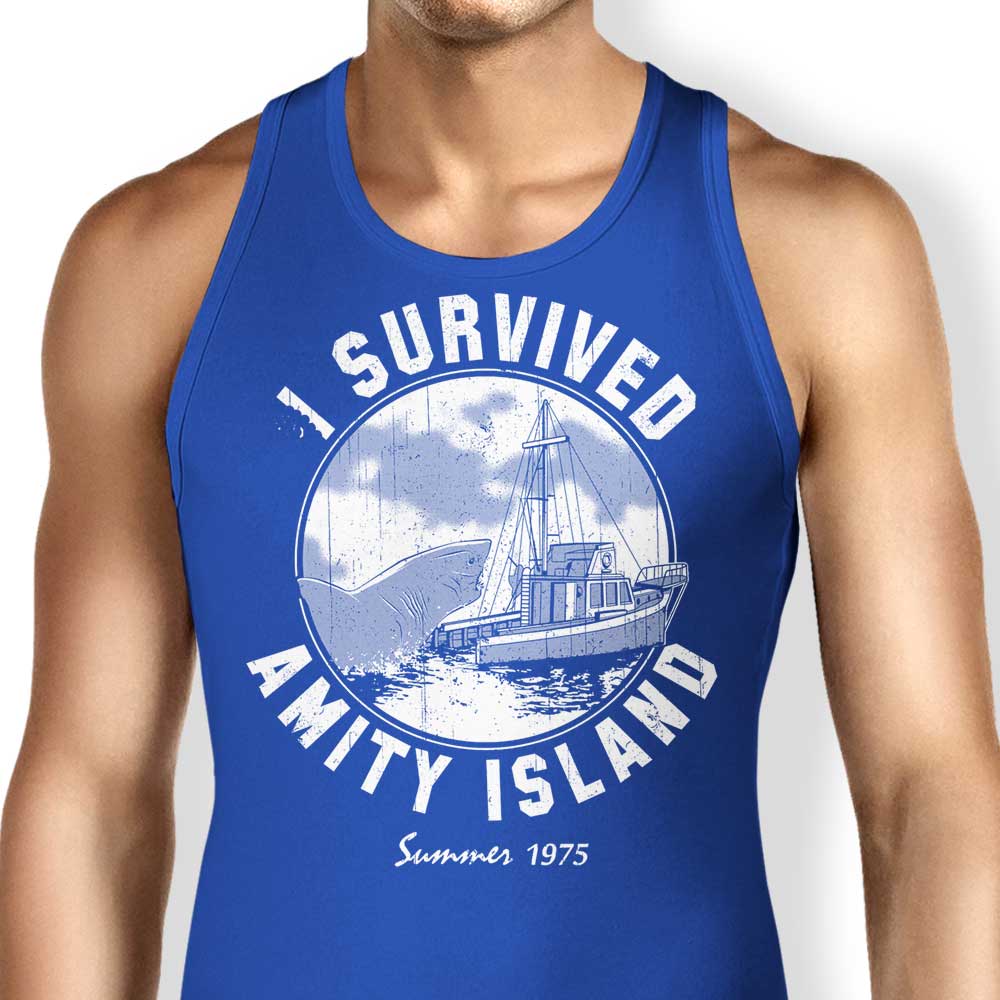 I Survived Amity Island Tank Top - Adult & Kids T-Shirts, Sweatshirts & Hoodies apparel design preview 1