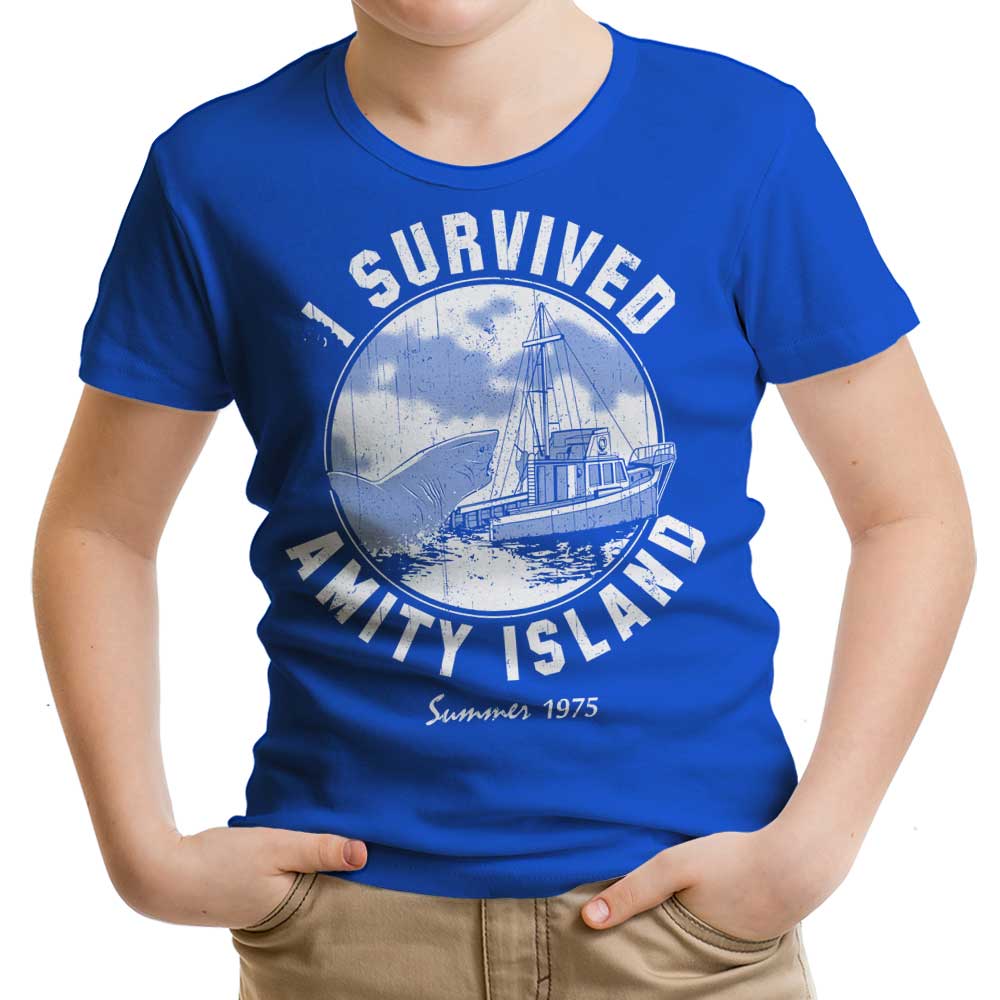 I Survived Amity Island Youth Apparel - Adult & Kids T-Shirts, Sweatshirts & Hoodies apparel design preview 1