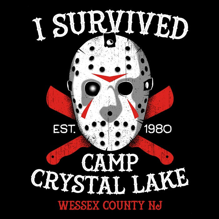 I Survived Camp Crystal Lake - Adult & Kids T-Shirts, Sweatshirts & Hoodies apparel design preview 2