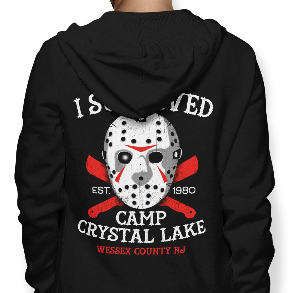 I Survived Camp Crystal Lake - Adult & Kids T-Shirts, Sweatshirts & Hoodies apparel design preview 1