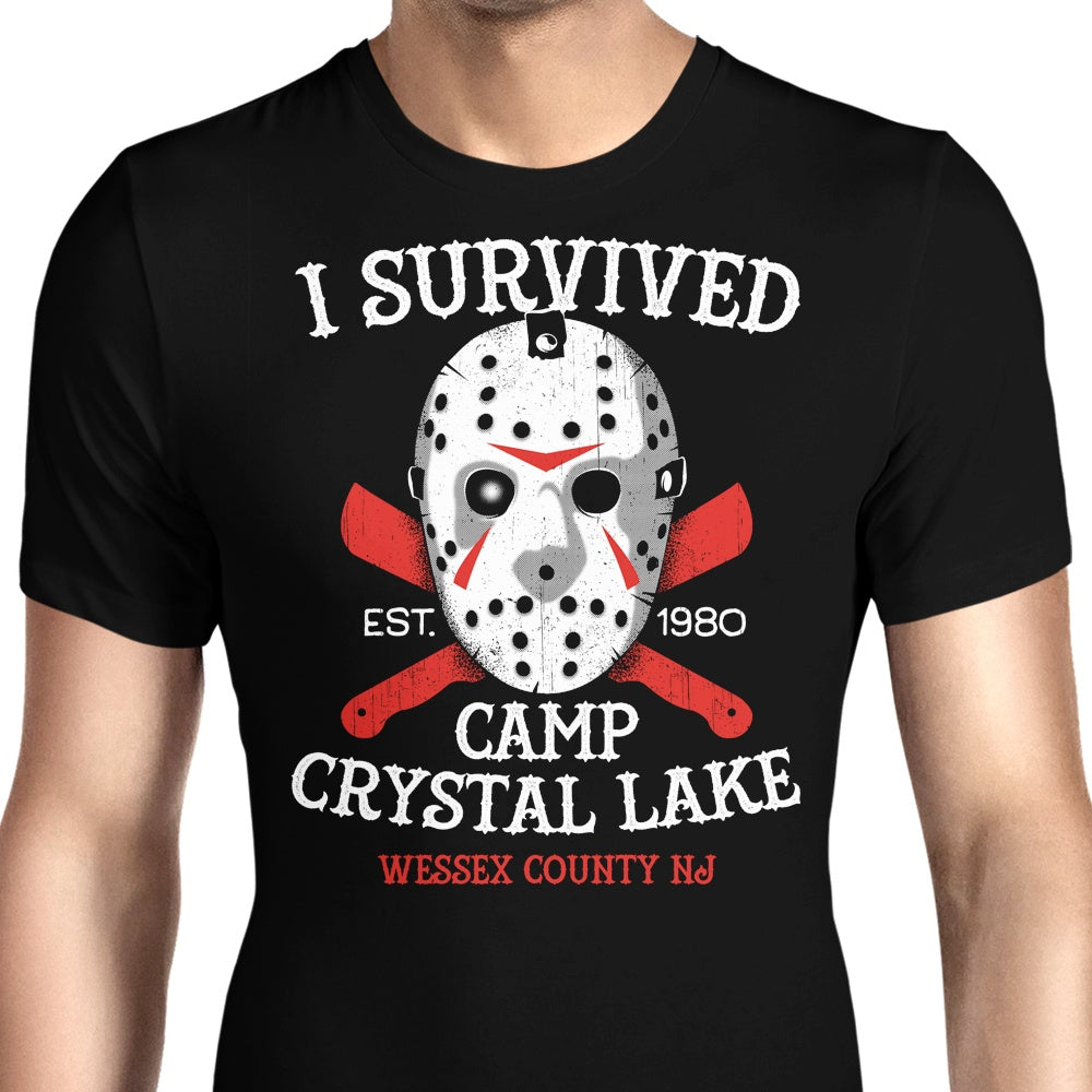 I Survived Camp Crystal Lake Men's Apparel - Adult & Kids T-Shirts, Sweatshirts & Hoodies apparel design preview 1