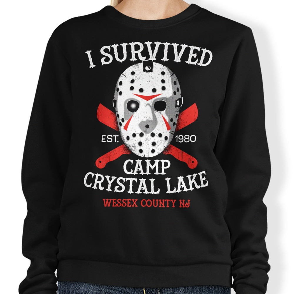 I Survived Camp Crystal Lake - Adult & Kids T-Shirts, Sweatshirts & Hoodies apparel design preview 1