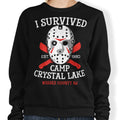 I Survived Camp Crystal Lake - Adult & Kids T-Shirts, Sweatshirts & Hoodies apparel design preview 1