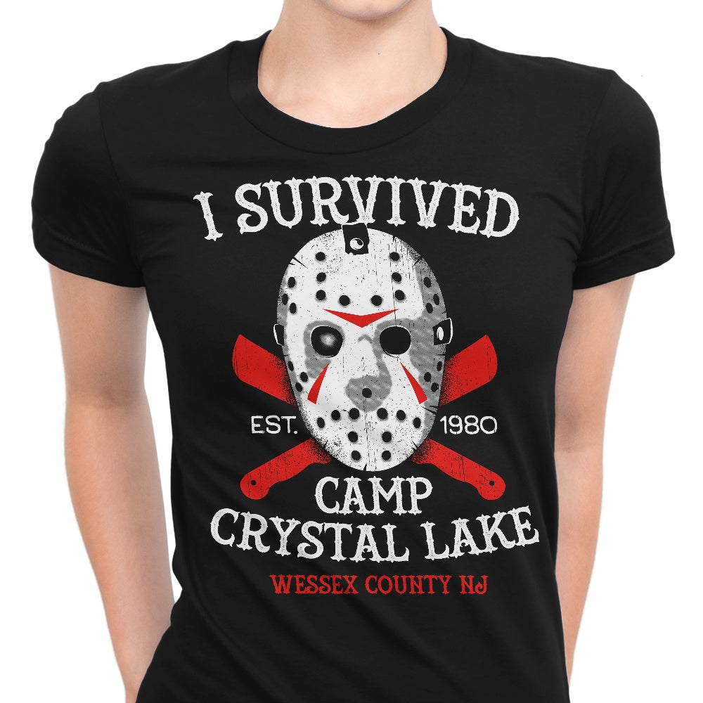 I Survived Camp Crystal Lake Women's Apparel - Adult & Kids T-Shirts, Sweatshirts & Hoodies apparel design preview 1