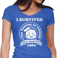 I Survived Gozer Women's V-Neck - Adult & Kids T-Shirts, Sweatshirts & Hoodies apparel design preview 1