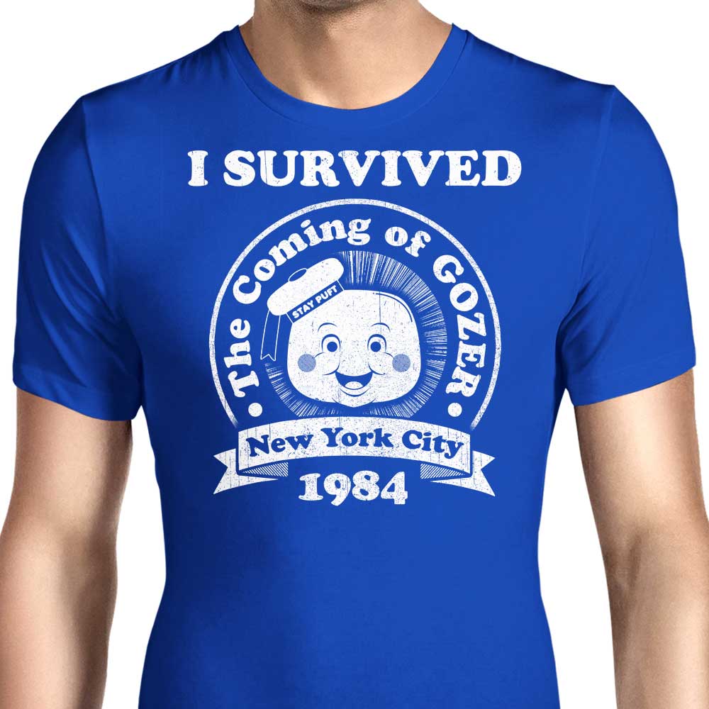 I Survived Gozer Men's Apparel - Adult & Kids T-Shirts, Sweatshirts & Hoodies apparel design preview 1