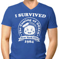 I Survived Gozer Men's V-Neck - Adult & Kids T-Shirts, Sweatshirts & Hoodies apparel design preview 1