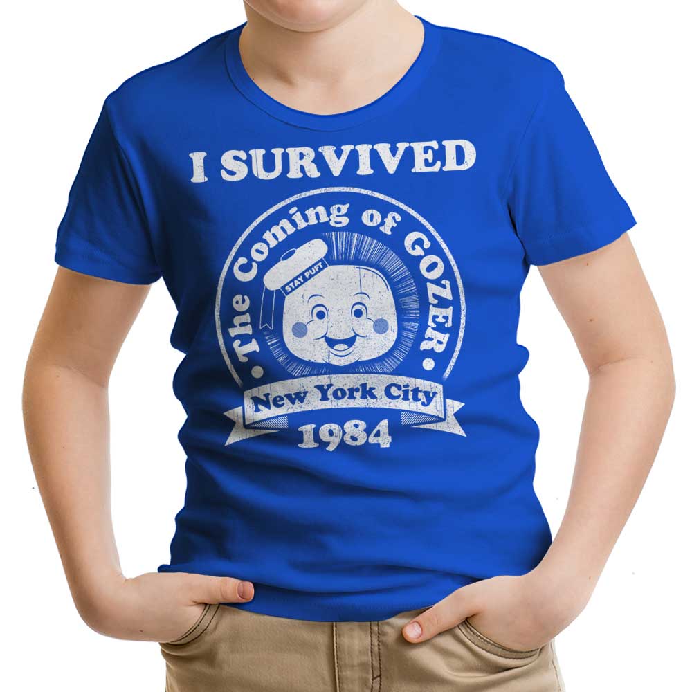 I Survived Gozer Youth Apparel - Adult & Kids T-Shirts, Sweatshirts & Hoodies apparel design preview 1