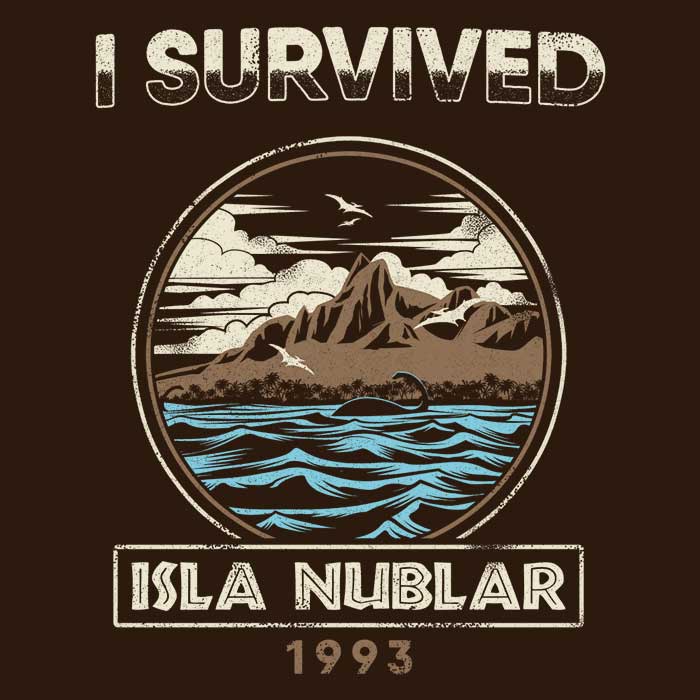 I Survived Isla Nublar Women's Apparel - Adult & Kids T-Shirts, Sweatshirts & Hoodies apparel design preview 2