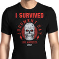I Survived Judgement Day Men's Apparel - Adult & Kids T-Shirts, Sweatshirts & Hoodies apparel design preview 1