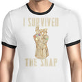I Survived the Decimation Ringer - Adult & Kids T-Shirts, Sweatshirts & Hoodies apparel design preview 1