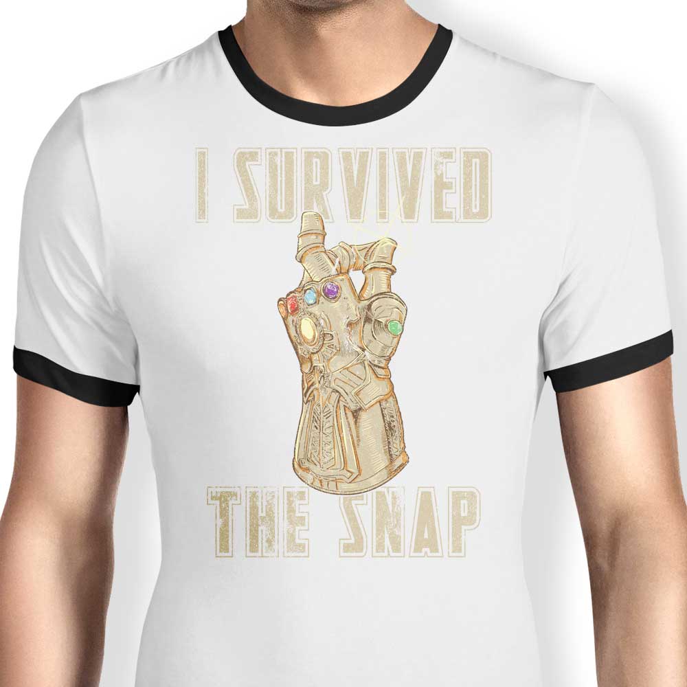 I Survived the Decimation Ringer - Adult & Kids T-Shirts, Sweatshirts & Hoodies apparel design preview 1