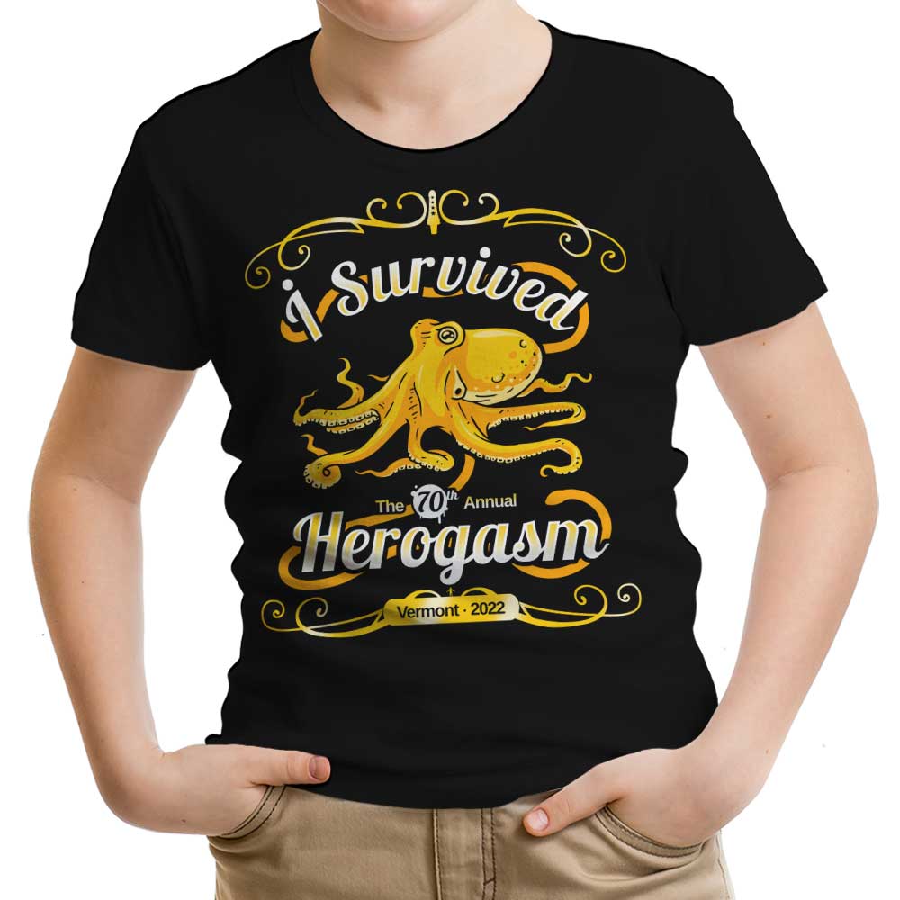 I Survived the Hero Gathering Youth Apparel - Adult & Kids T-Shirts, Sweatshirts & Hoodies apparel design preview 1