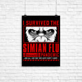 I Survived the Simian Flu Poster - Adult & Kids T-Shirts, Sweatshirts & Hoodies apparel design preview 1