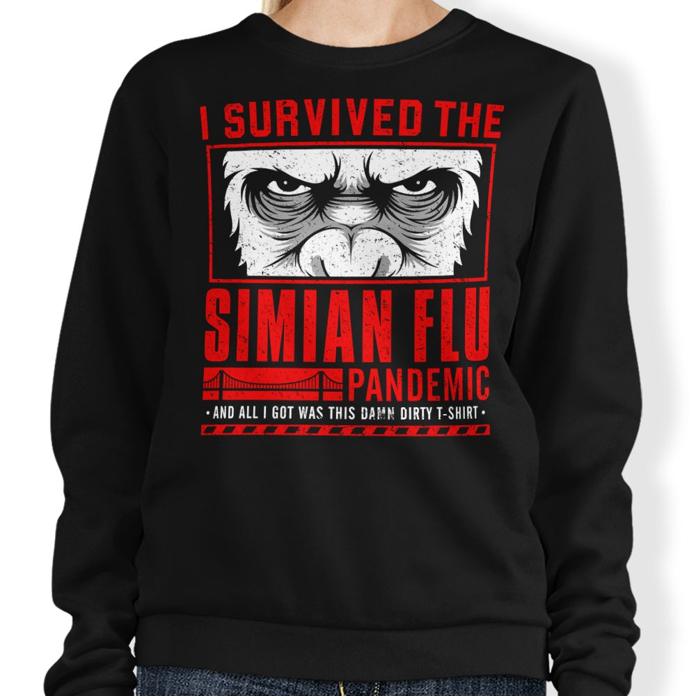 I Survived the Simian Flu - Adult & Kids T-Shirts, Sweatshirts & Hoodies apparel design preview 1