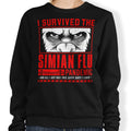 I Survived the Simian Flu - Adult & Kids T-Shirts, Sweatshirts & Hoodies apparel design preview 1