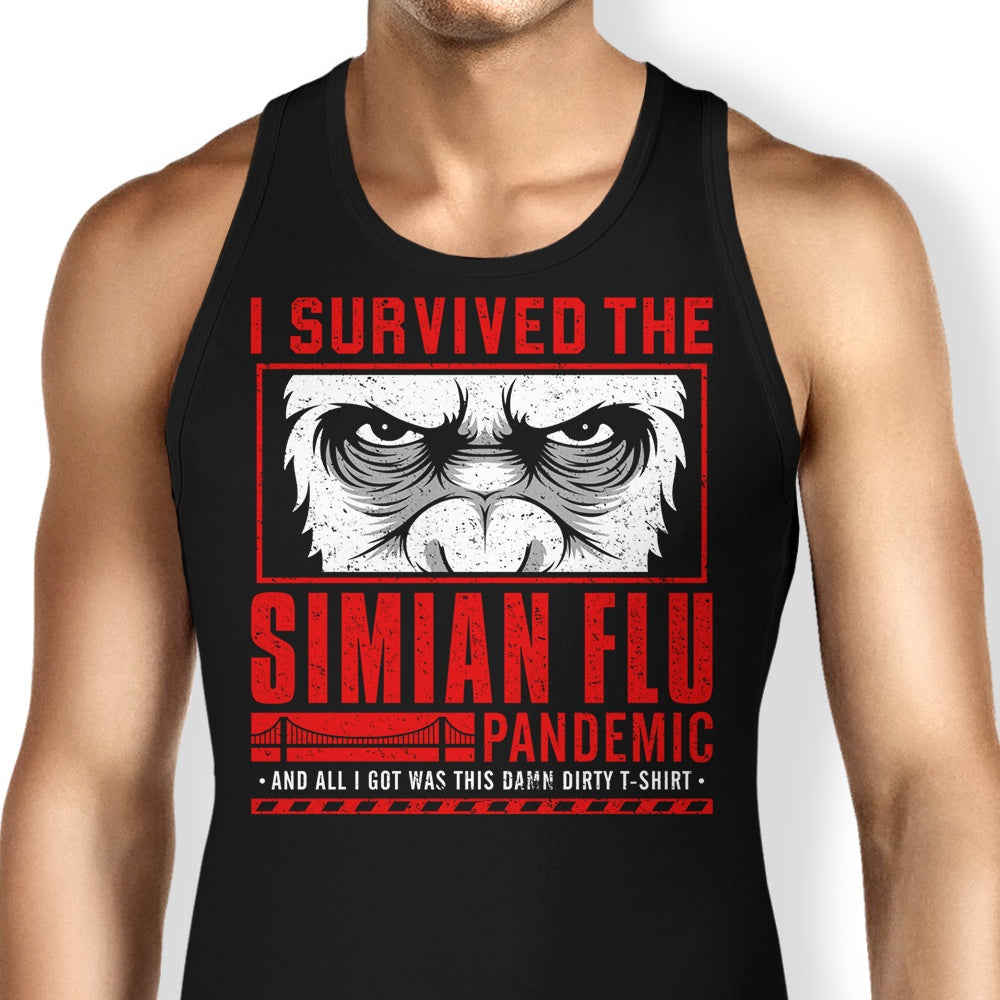 I Survived the Simian Flu Tank Top - Adult & Kids T-Shirts, Sweatshirts & Hoodies apparel design preview 1
