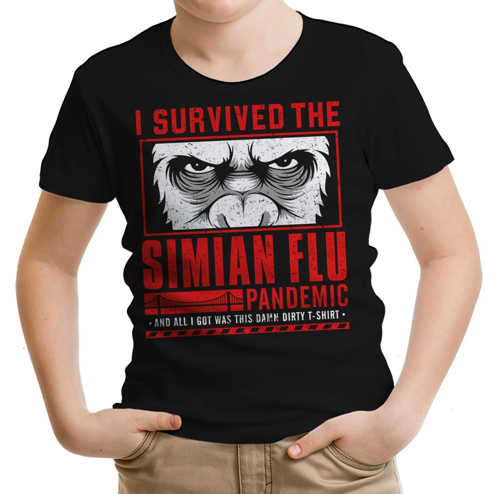 I Survived the Simian Flu Youth Apparel - Adult & Kids T-Shirts, Sweatshirts & Hoodies apparel design preview 1