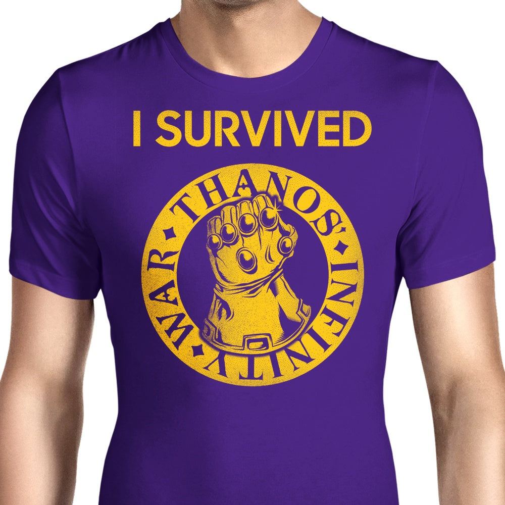 I Survived the Snap Men's Apparel - Adult & Kids T-Shirts, Sweatshirts & Hoodies apparel design preview 1